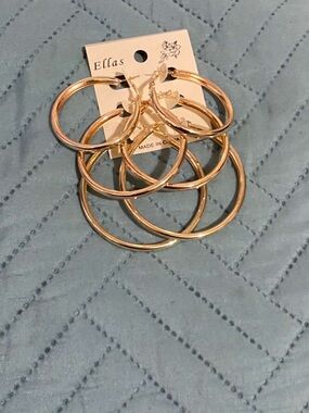 Ella Gold Hoop Earring Set - 3 Pair
